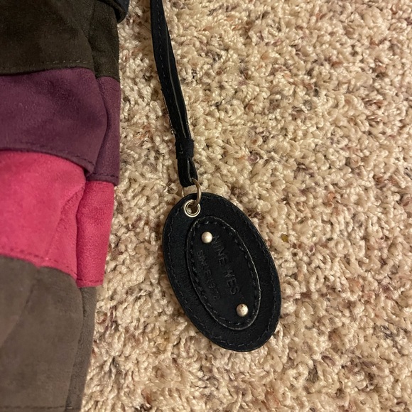 Nine West Striped Suede Shoulder Bag - Picture 2 of 5